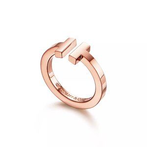 Tiffany T Square Ring in 18k Rose Gold Size 8.5 - Rarely Worn Perfect Condition